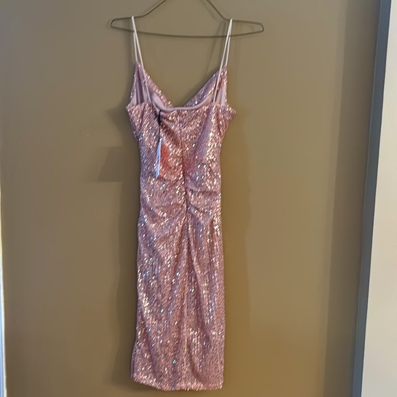 NWT Hello Molly Rose Gold sequins midi dress - Picture 2 of 7
